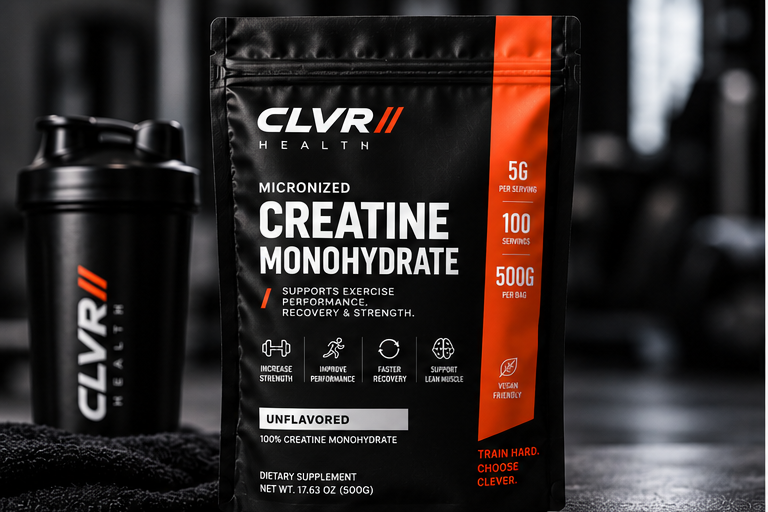 CLVR Micronized Creatine Monohydrate, unflavored 500 g pouch